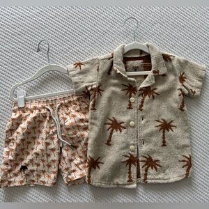 Kids Palm Tree Print Shorts